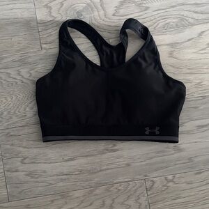 Under Armour Women's Sleek Black Sports Bra